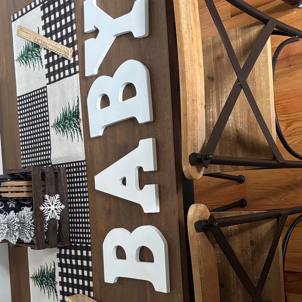 White BABY Decorative Letters
